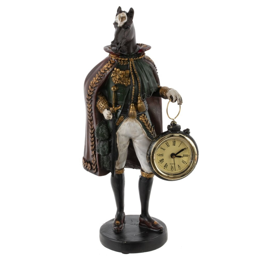 Фигурка декоративная &quot;Лошадь&quot; с часами D4см, (LR44x1), L12 W7,5 H24,5 см