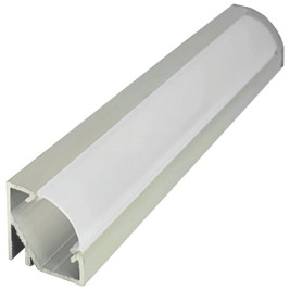 Профиль угловой накладной с рассеивателем серебро 1м. Apeyron 08-31
