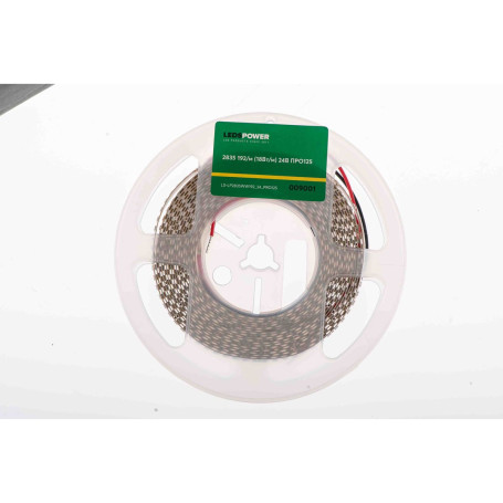 Светодиодная лента LEDS POWER 2835 192/м (18Вт/м) 24В теплая, серия ПРО125 009001