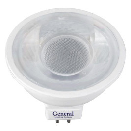 Лампа светодиодная General GU5.3 7W 3000K прозрачная GLDEN-MR16-7-230-GU5.3-3000 643400