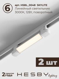 Трековая система со светильниками №1 однофазная накладная Hesby Lighting Skylite HSBL_kompl_S001_NI3W3K