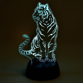 Светодиодная фигура Uniel ULI-M507 RGB/3AA Tiger/Black UL-00008402