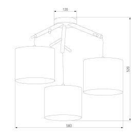 Подвесная люстра TK Lighting 6553 Albero White