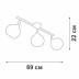 Потолочная люстра Vitaluce V4313-0/3PL