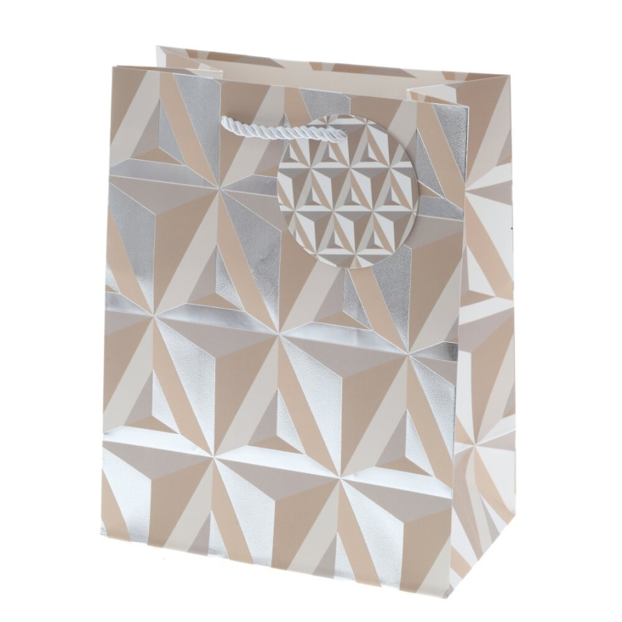 Пакет подарочный S (бумага 210г/м2, блок микс 12шт), L18 W10 H23 см, 4в.