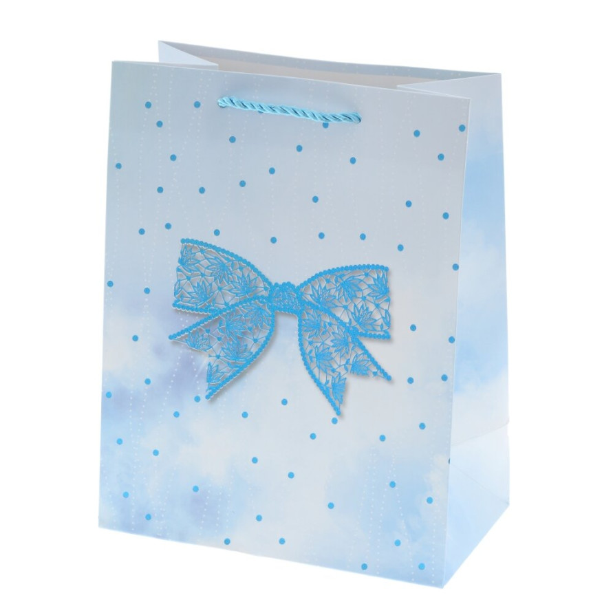 Пакет подарочный S (бумага 210г/м2, блок микс 12шт), L18 W10 H23 см, 4в.