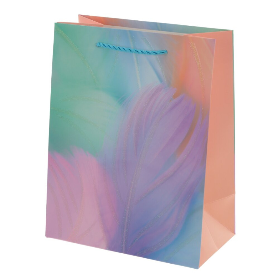 Пакет подарочный S (бумага 210г/м2, блок микс 12шт), L18 W10 H23 см, 4в.