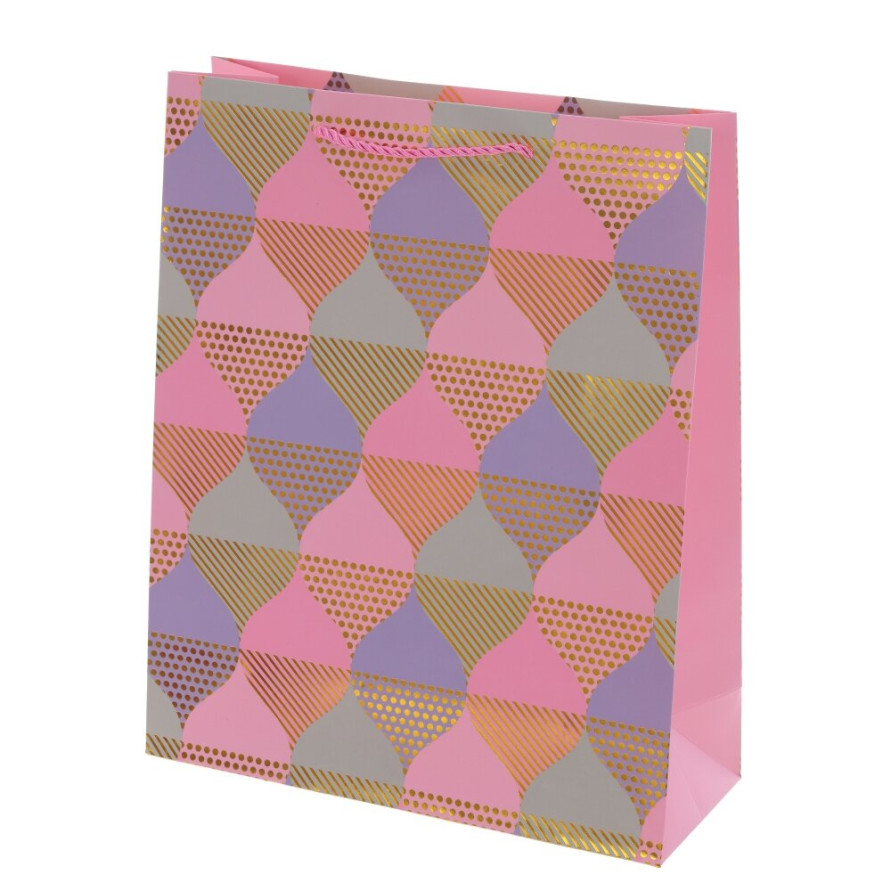 Пакет подарочный S (бумага 210г/м2, блок микс 12шт), L18 W10 H23 см, 4в.