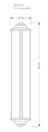 Настенный светильник KUTEK MOOD Siri SIR-K-2(CZ)540