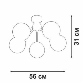 Потолочная люстра Vitaluce V3772-8/5PL