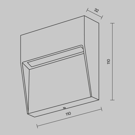 Уличный настенный светодиодный светильник Maytoni Mane O047SL-L3B3K