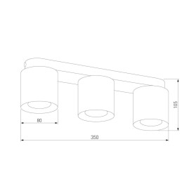 Потолочная люстра TK Lighting 3413 Vico Black