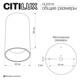 Потолочный светильник Citilux Axel CL512114
