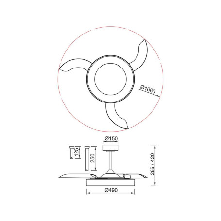 Люстра-вентилятор Mantra NISEKO FAN M 9011