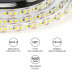 Светодиодная лента OGM 14,4W/m 180LED/m 2835SMD дневной белый 5M LSE-263