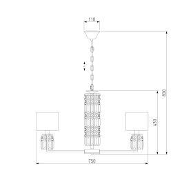 Подвесная люстра Eurosvet Zaffiro 10099/8 хром/прозрачный хрусталь Strotskis