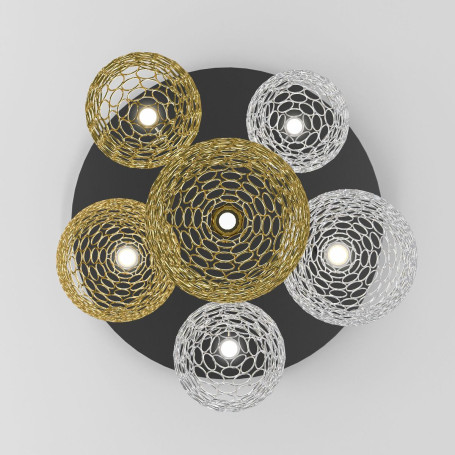 Подвесной светодиодный светильник Eurosvet Ruche 90352/6 золото/хром