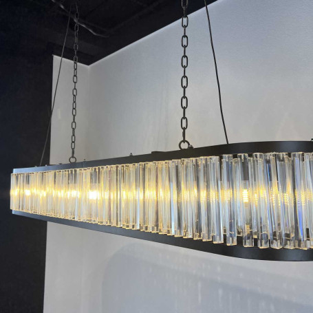 Подвесная люстра Imperium Loft Rh 1920S Odeon Clear Glass Black 180 248522-22