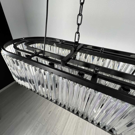 Подвесная люстра Imperium Loft Rh 1920S Odeon Clear Glass Black 180 248522-22