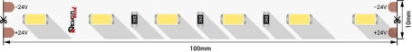 Светодиодная влагозащищенная лента DesignLed 14,4W/m 60LED/m 5730SMD холодный белый 5M 004498