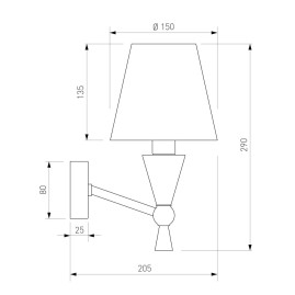 Бра Eurosvet Teja 103014 латунь a072039