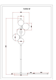 Торшер Moderli Renny V10792-5F