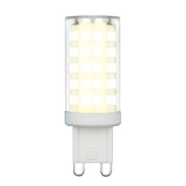 Лампа светодиодная Uniel G9 9W 3000K прозрачная LED-JCD-9W/3000K/G9/CL GLZ09TR UL-00006488