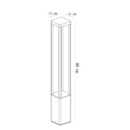 Уличный светодиодный светильник Arte Lamp Pherkad A2728PA-1BK