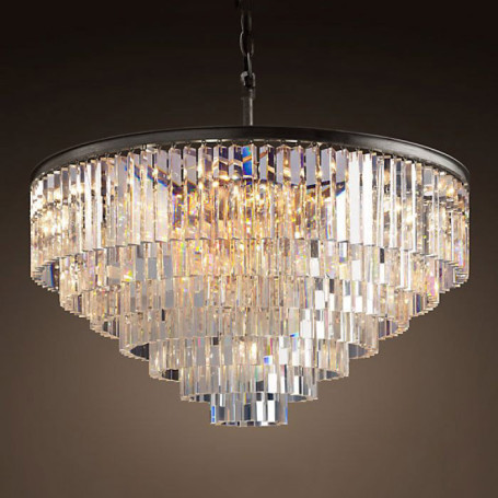 Подвесная люстра Imperium Loft Rh 1920S Odeon Clear Glass Fringe Chandelier D110 213688-22