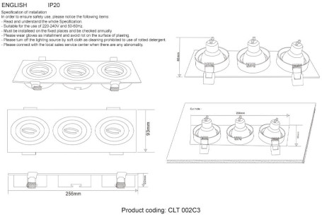 Встраиваемый светильник Crystal Lux CLT 002C3 WH