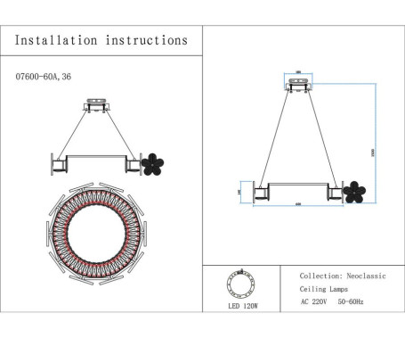 Люстра Kink Light Лиона 07600-60A,36