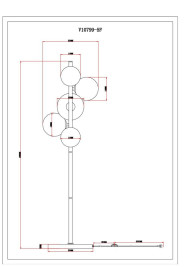 Торшер Moderli Renny V10799-5F