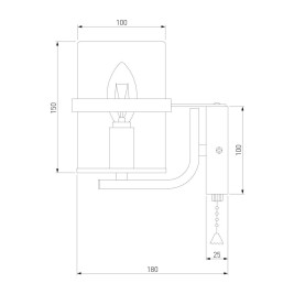 Бра Eurosvet 60085/1 античная бронза