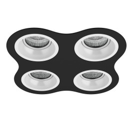 Комплект из светильников и рамки Lightstar Domino Round (214647+214606+214606+214606+214606) D64706060606