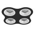 Комплект из светильников и рамки Lightstar Domino Round (214647+214606+214606+214606+214606) D64706060606