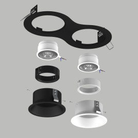 Комплект со светильником Lightstar Domino Round (214627+214606+214607+214006+214007) D6270607WBMOD