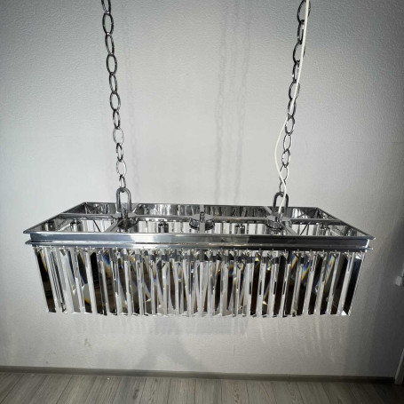Подвесная люстра Imperium Loft Rh 1920S Odeon Clear Glass Fringe Chrome 228792-22