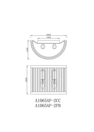 Настенный светильник Arte Lamp Anetta A1065AP-2PB