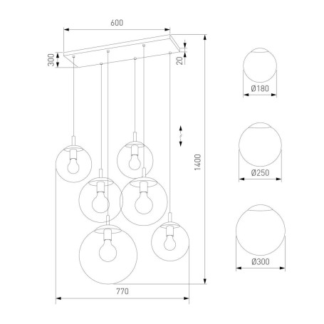 Подвесная люстра TK Lighting 5384 Esme