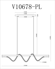 Подвесной светодиодный светильник Moderli True V10678-PL
