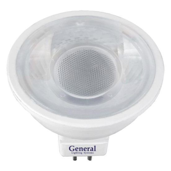 Лампа светодиодная General GU5.3 7W 6500K прозрачная GLDEN-MR16-7-230-GU5.3-6500 643600