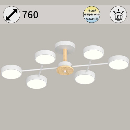 Светильник потолочный Reluce 03335-0.3-06 WH+WOOD