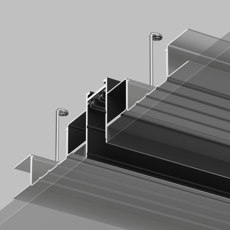 Шинопровод встраиваемый однофазный Denkirs Smart Hide TR2012-BK