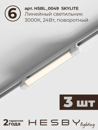 Накладная однофазная трековая система Hesby Lighting Skylite №1 со светильниками HSBL_kompl_S001_NI3W3K_01