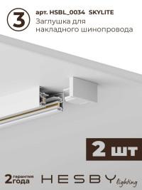 Трековая система со светильниками №1 однофазная накладная Hesby Lighting Skylite HSBL_kompl_S001_NI4W3K