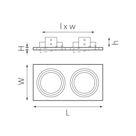 Комплект из светильника и рамки Lightstar Intero 111 (217827+217906+217907) i8270607