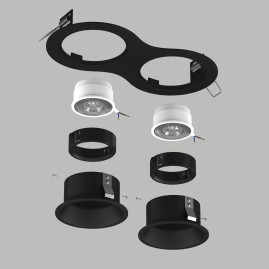 Комплект со светильником Lightstar Domino Round (214627+214607+214607+214007+214007) D6270707BMOD