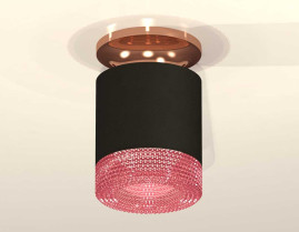 Комплект накладного светильника Ambrella light Techno Spot XS7402123 SBK/PPG черный песок/золото розовое полированное (N7930, C7402, N7193)