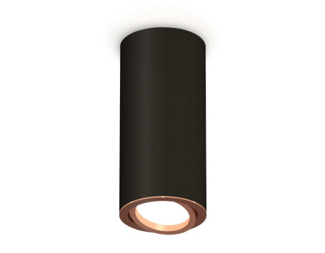 Комплект накладного светильника Ambrella light Techno Spot XS7443005 SBK/PPG черный песок/золото розовое полированное (C7443, N7005)