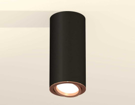 Комплект накладного светильника Ambrella light Techno Spot XS7443005 SBK/PPG черный песок/золото розовое полированное (C7443, N7005)